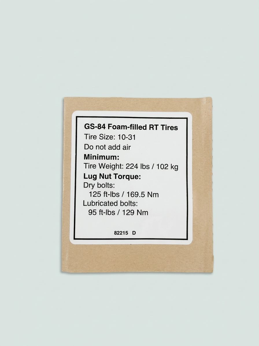 DECAL, NOTICE, TIRE SPECS