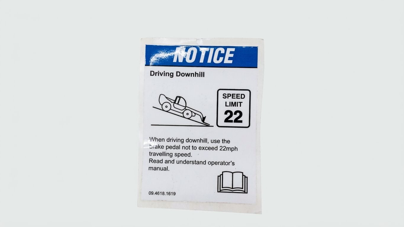 DECAL, DRIVING DOWNHILL