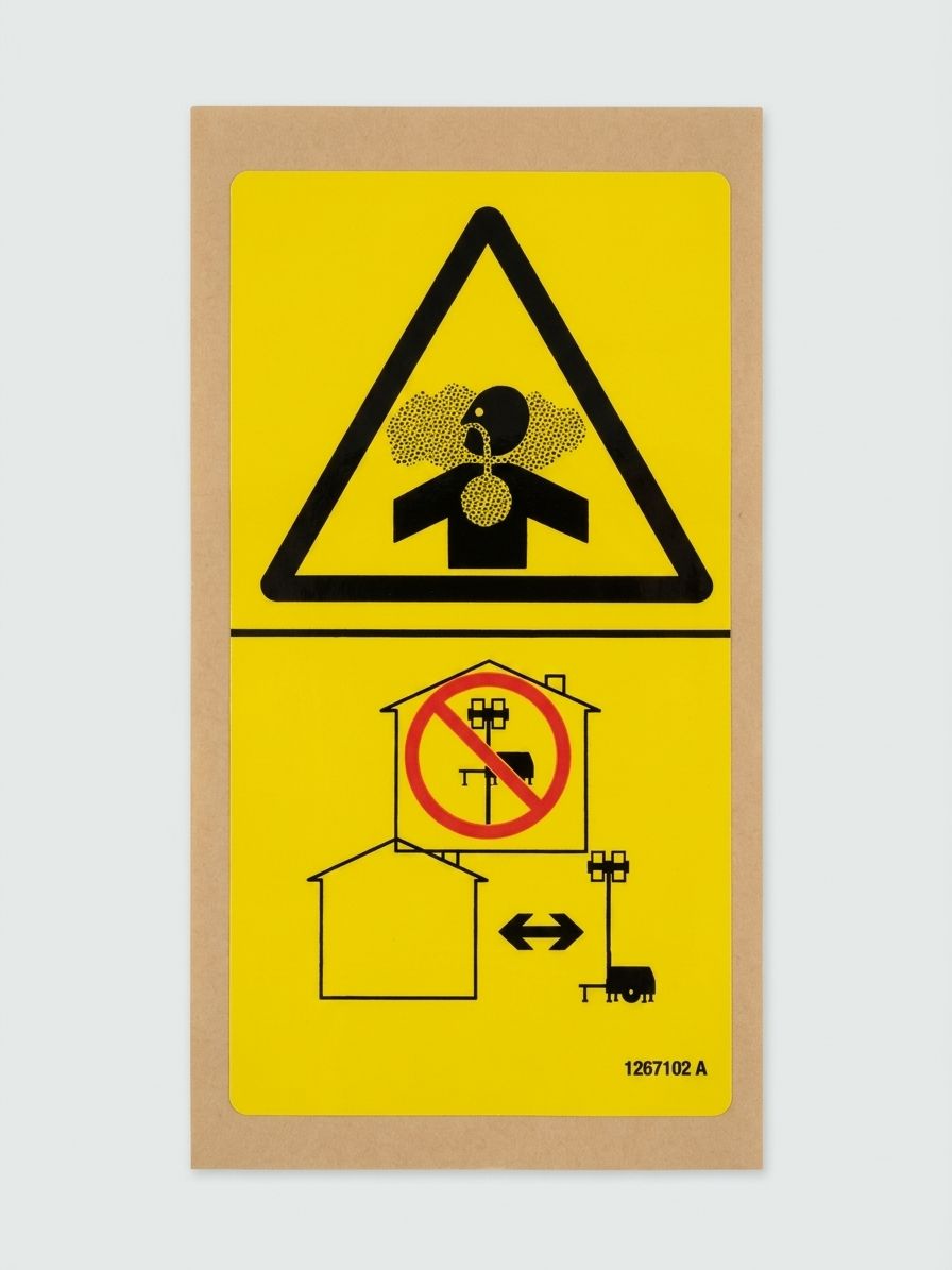 DECAL, DANGER, HAZARD, CARBON MONOXIDE, SYMBOL