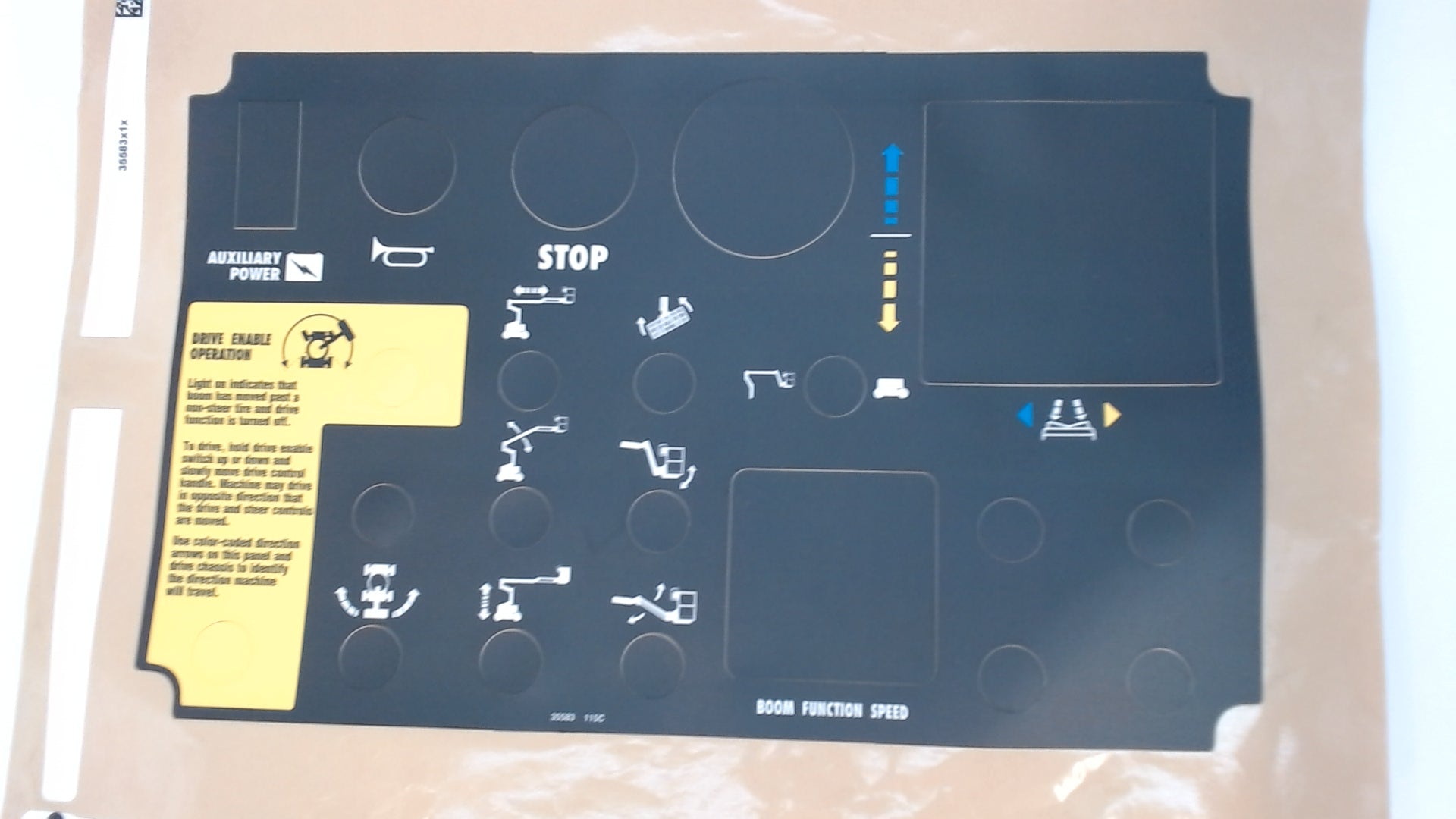 DECAL, PLATFORM CONTROL PANEL