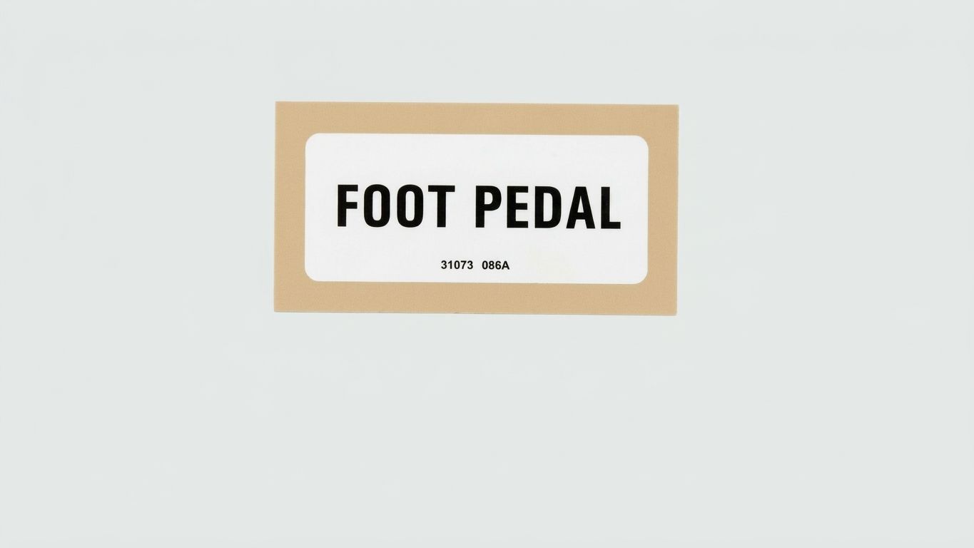 DECAL, LABEL, FOOT PEDAL