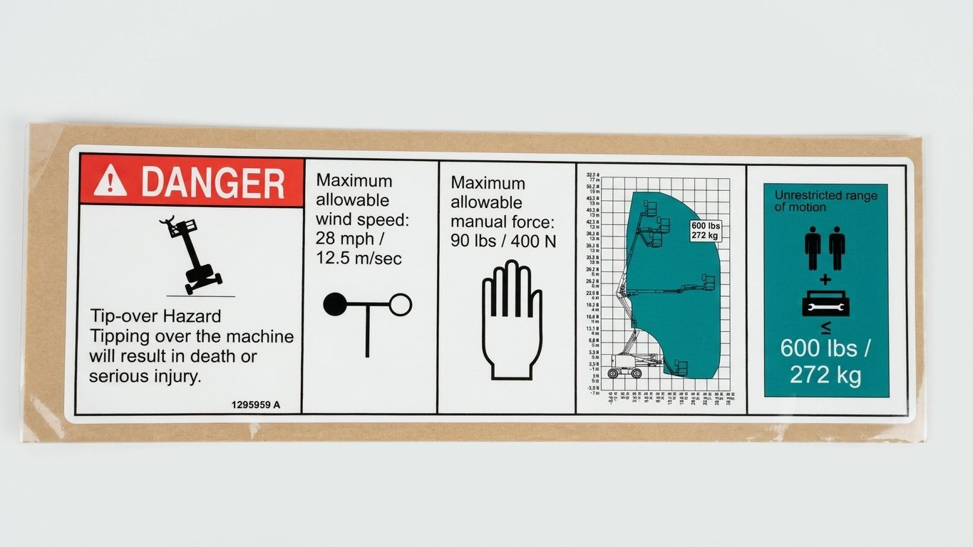 DECAL, Z-45 HF WORD MAXIMUM CAPACITY