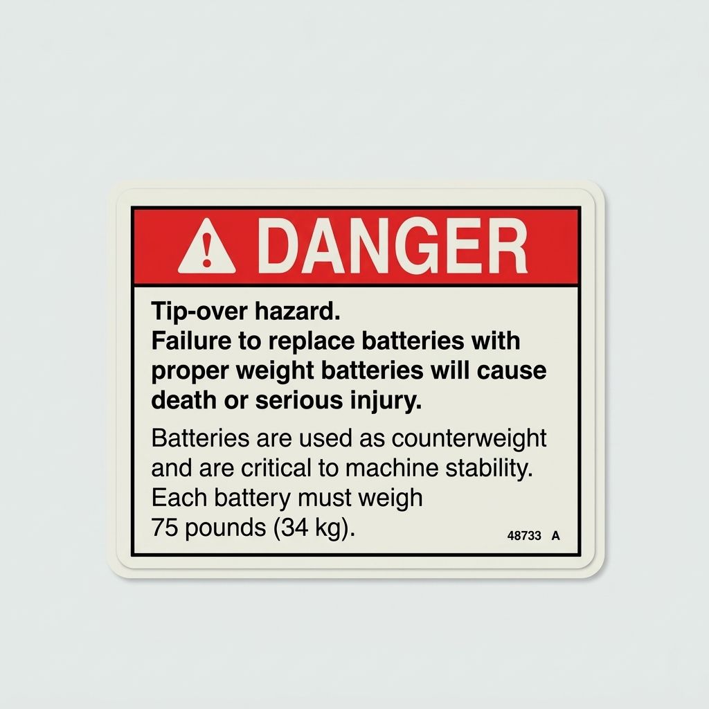 DECAL, DANGER, TIP-OVER HAZARD