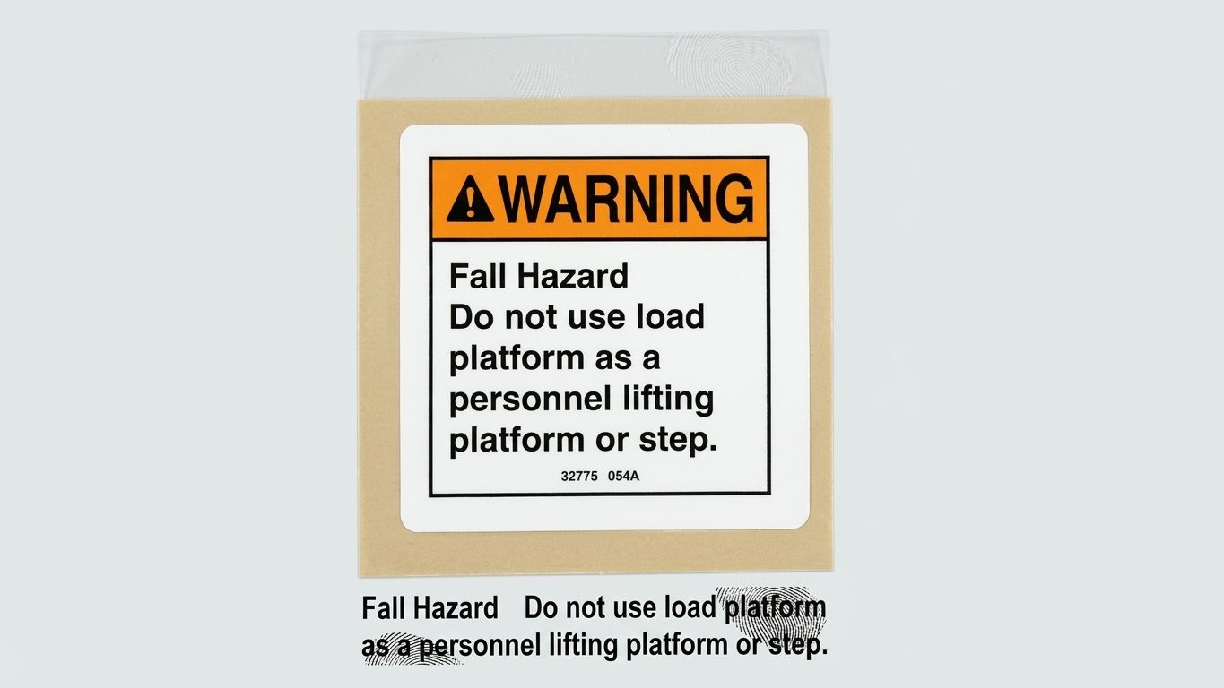 DECAL, WARNING, FALL HAZARD
