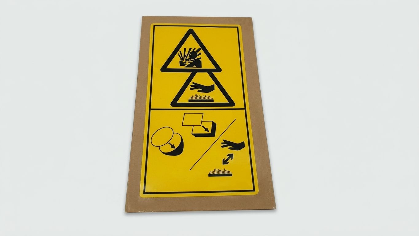 DECAL, WARNING PROTECTIVE BARRIER, SYMBOL