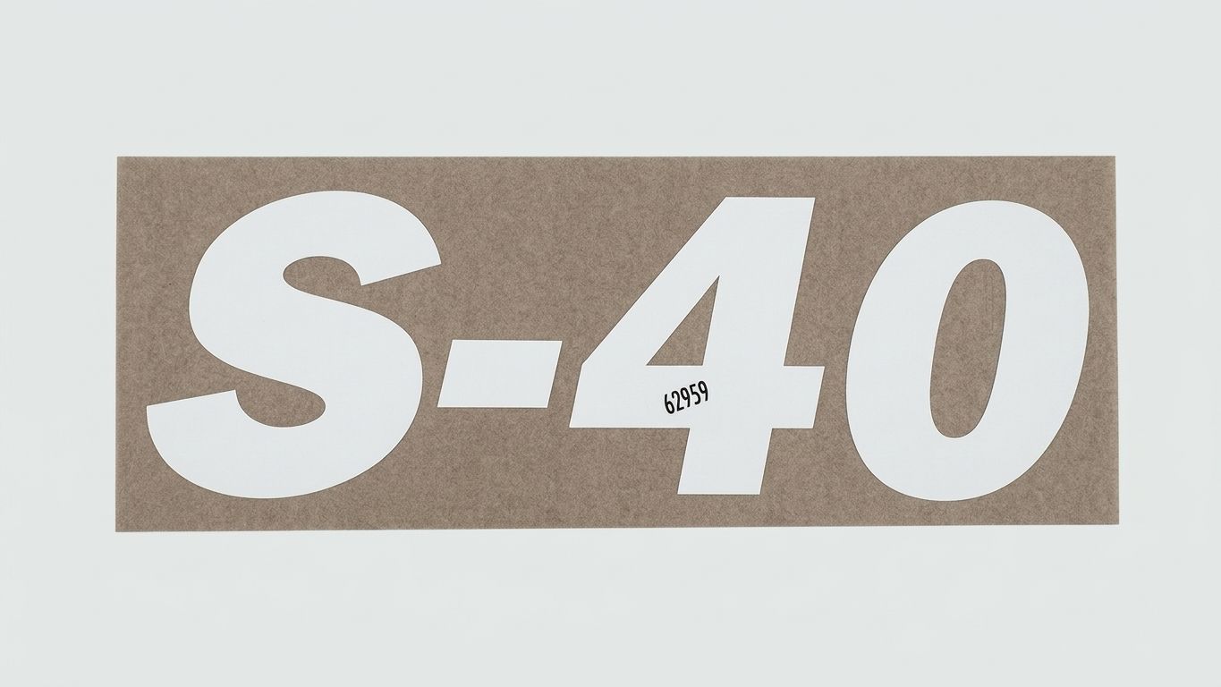 DECAL, COSMETIC, S40, 10"
