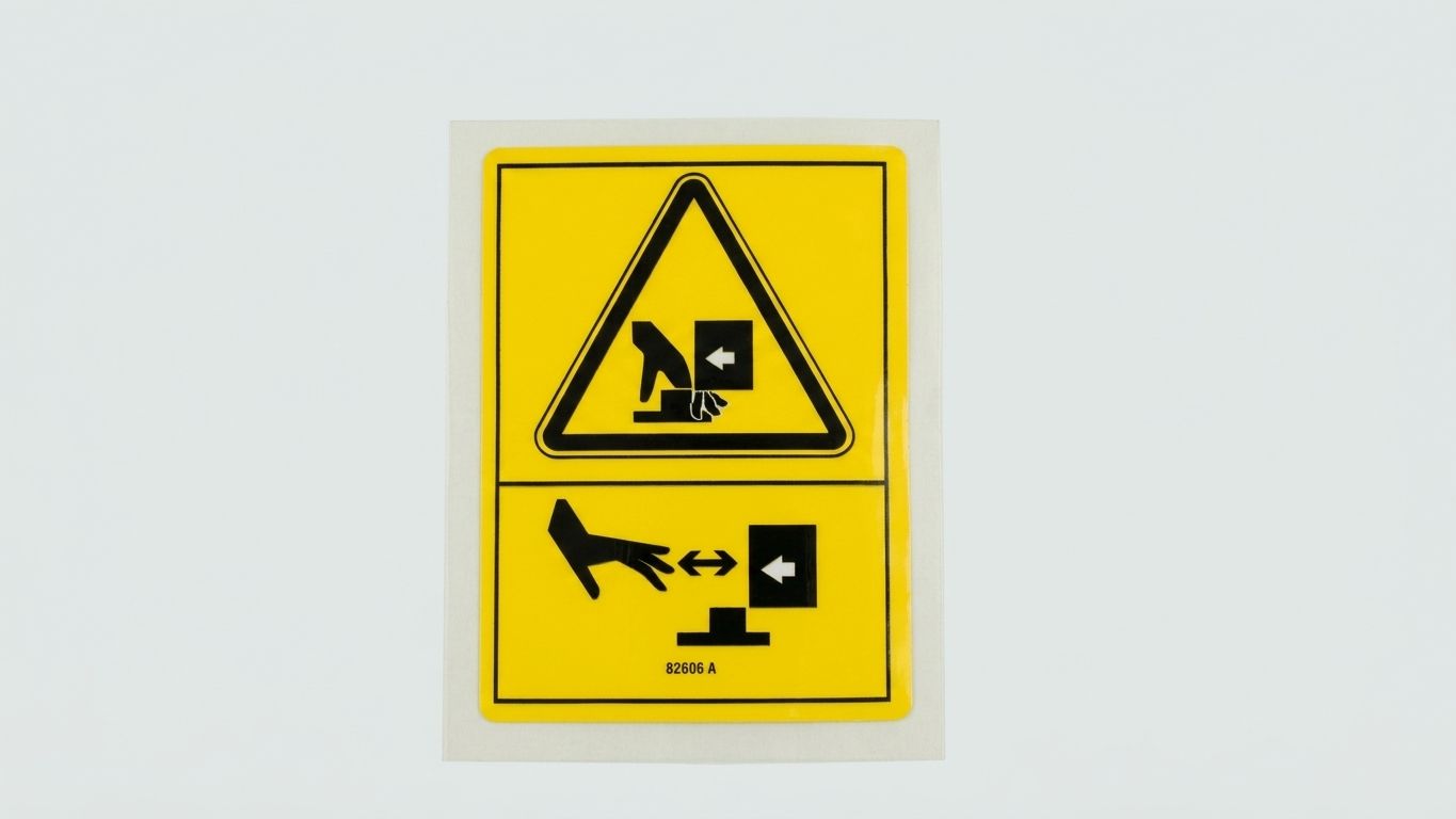 DECAL, WARNING, SHEAR POINT