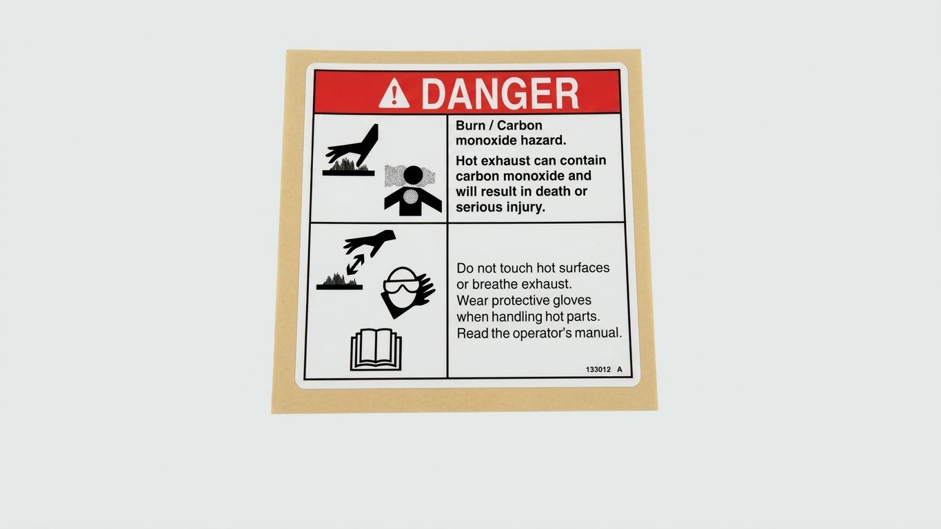 DECAL, DANGER-BURN/CO HAZARD