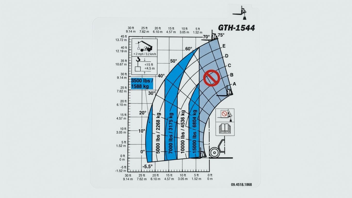 LOAD CHART 1544 SHACKLE