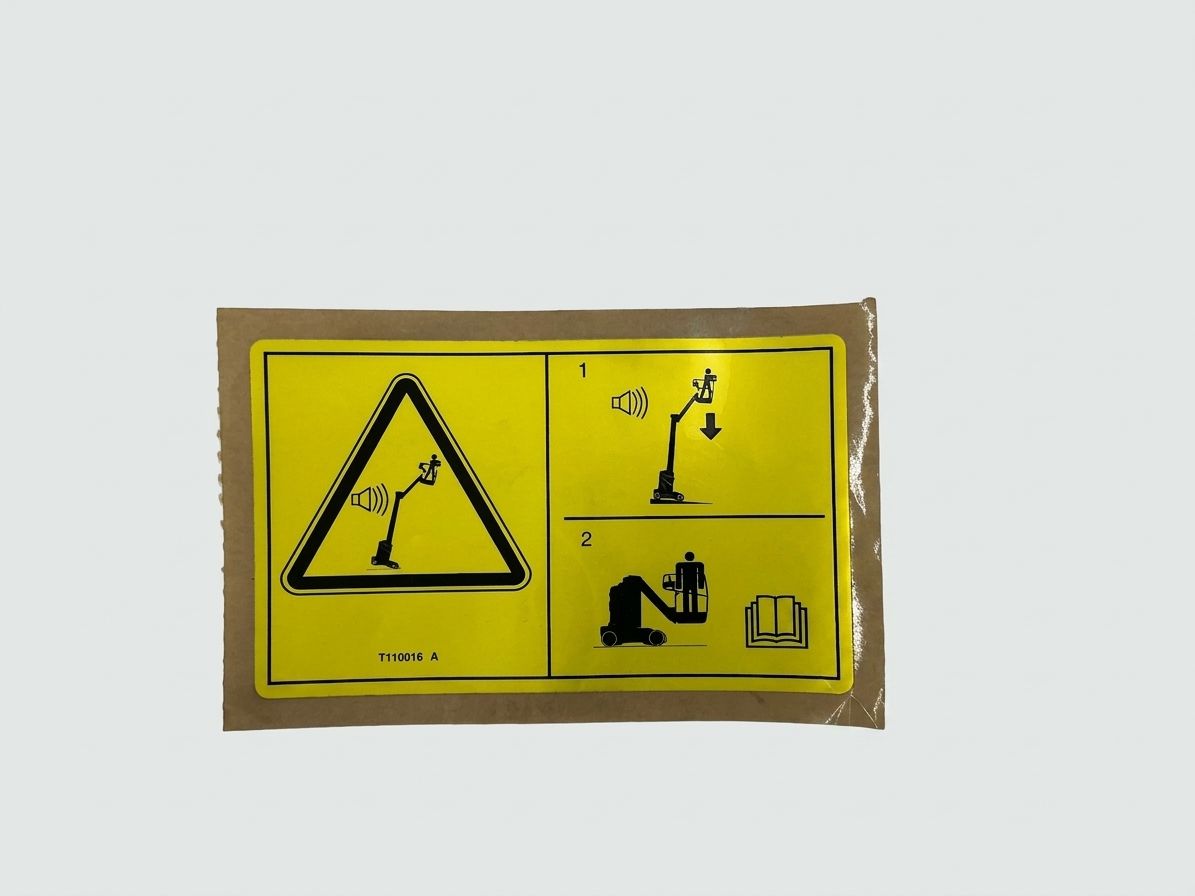 DECAL, LABEL, TILT ALARM