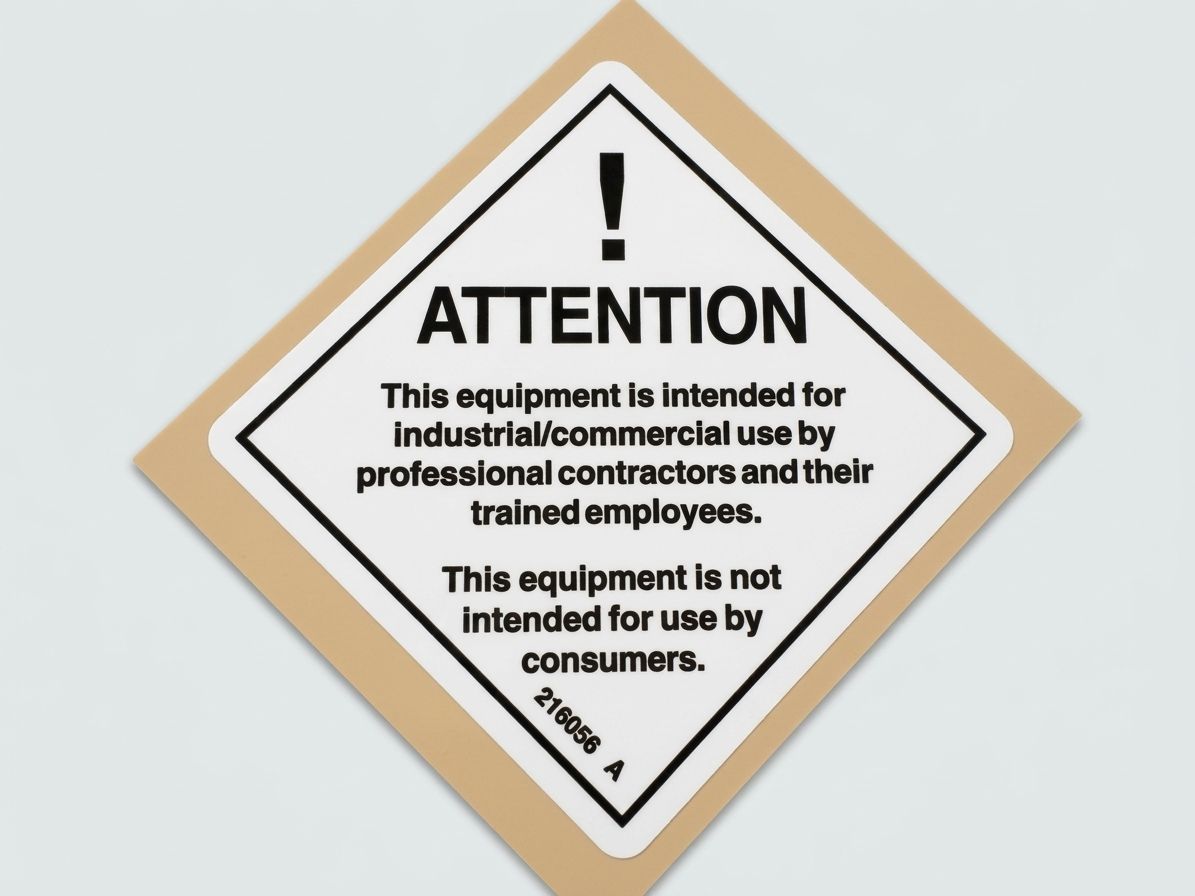 DECAL, ATTENTION, NOT FOR CONSUMERS