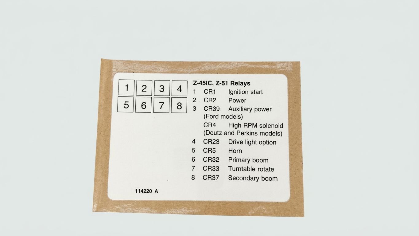DECAL, LABEL, RELAYS, Z45IC, Z51
