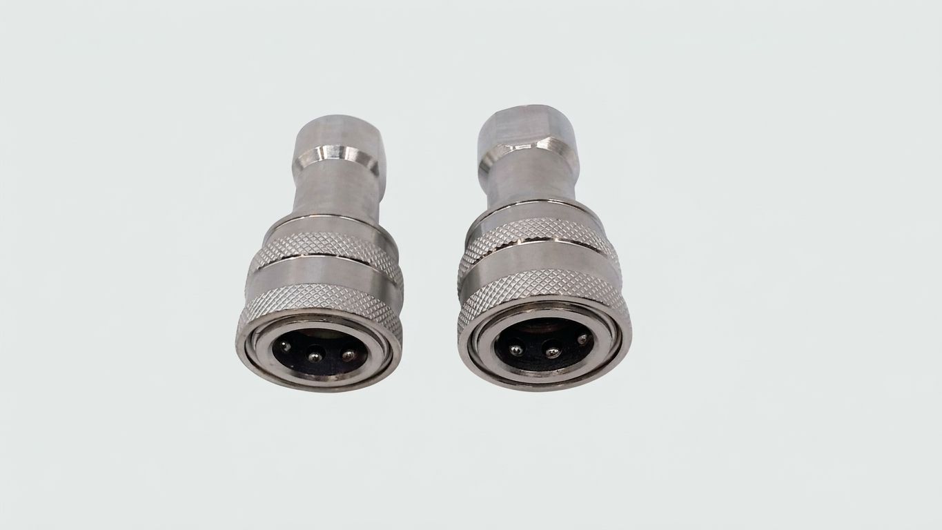 2 PCS HYDRAULIC QUICK CONNECT COUPLER