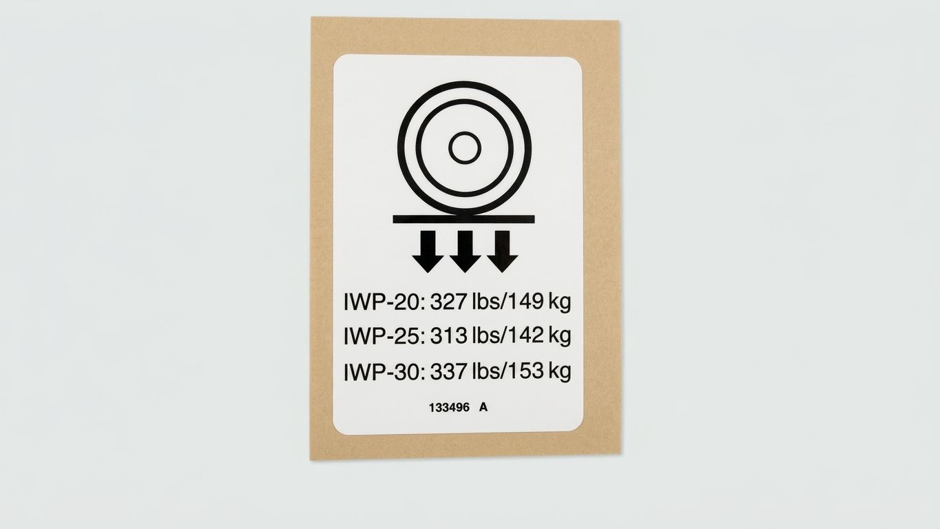 DECAL, LABEL, WHEEL LOAD, IWP