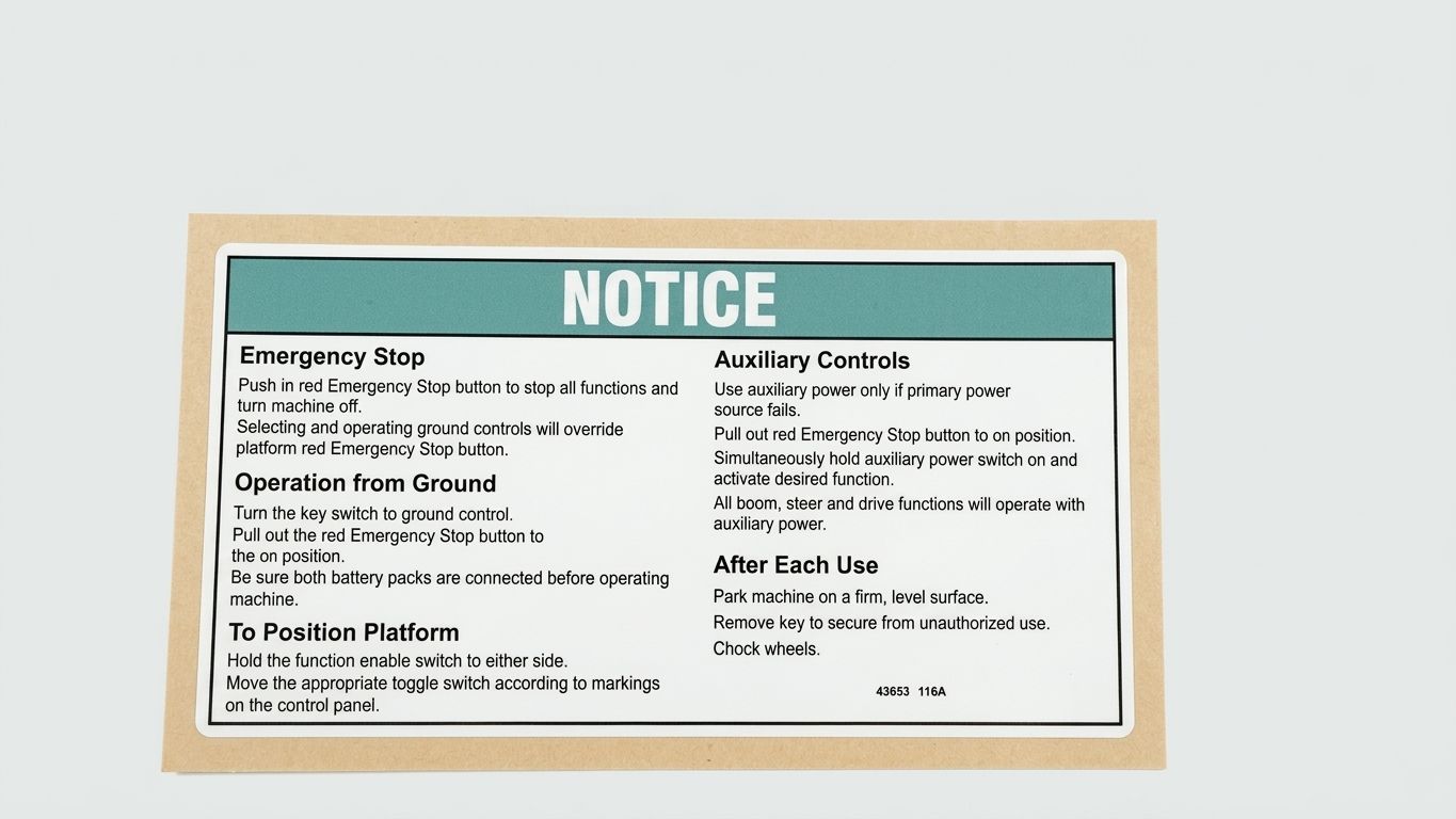 DECAL, NOTICE, GRD OPER INSTRUCT