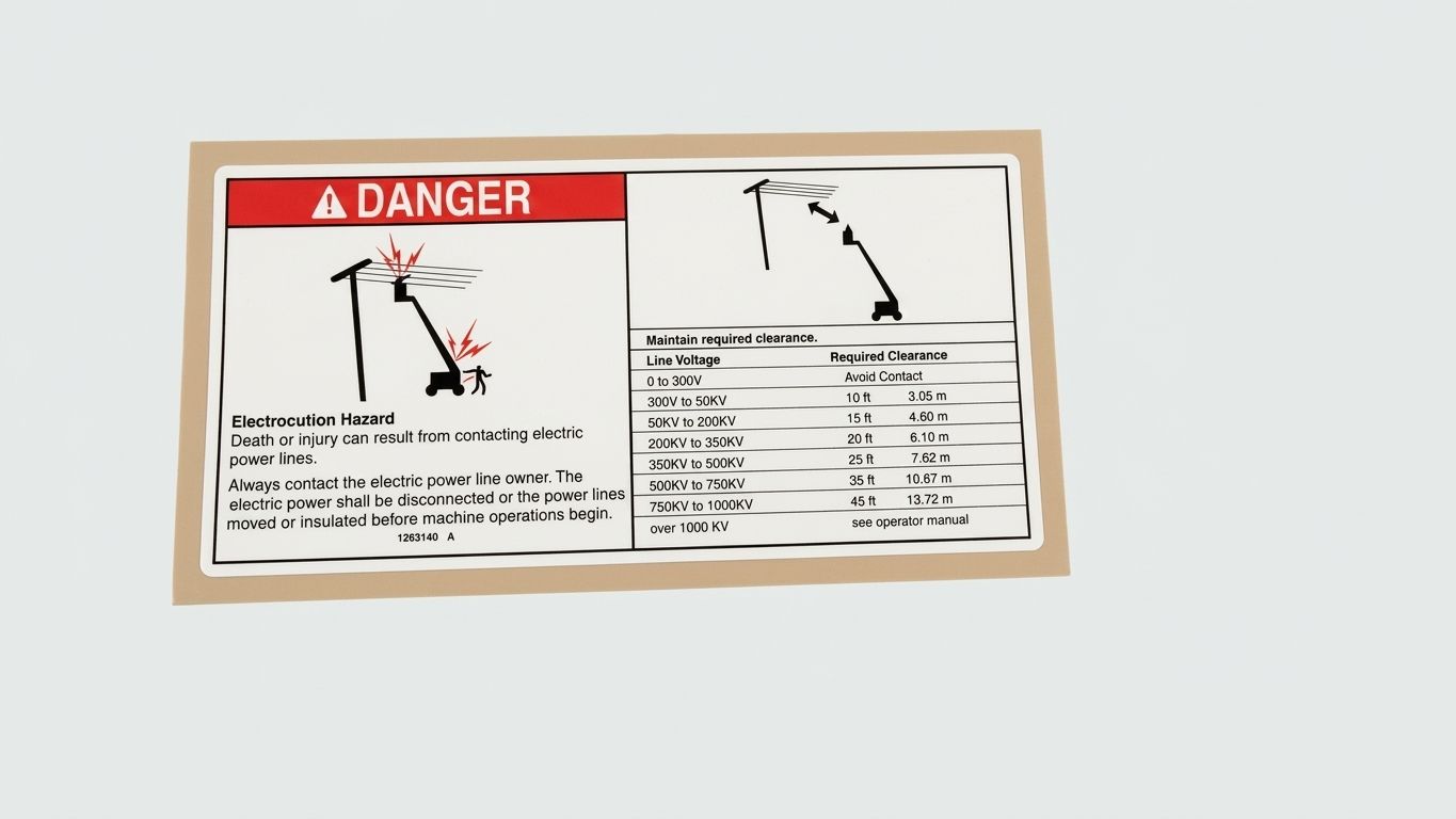 DECAL, DANGER, ELEC.HAZ.STAY CLR