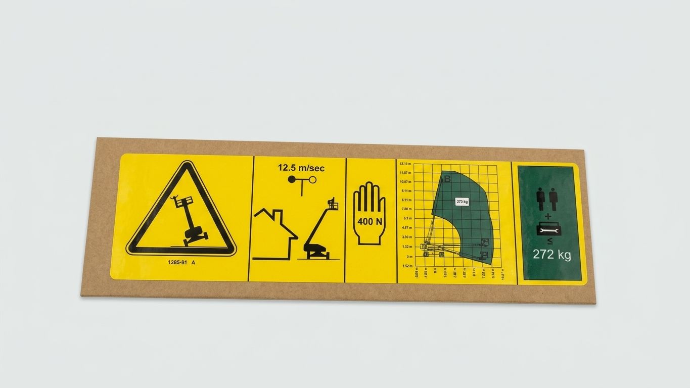 DECAL, DANGER, CAPACITY, S-40 HF, SYMBOL