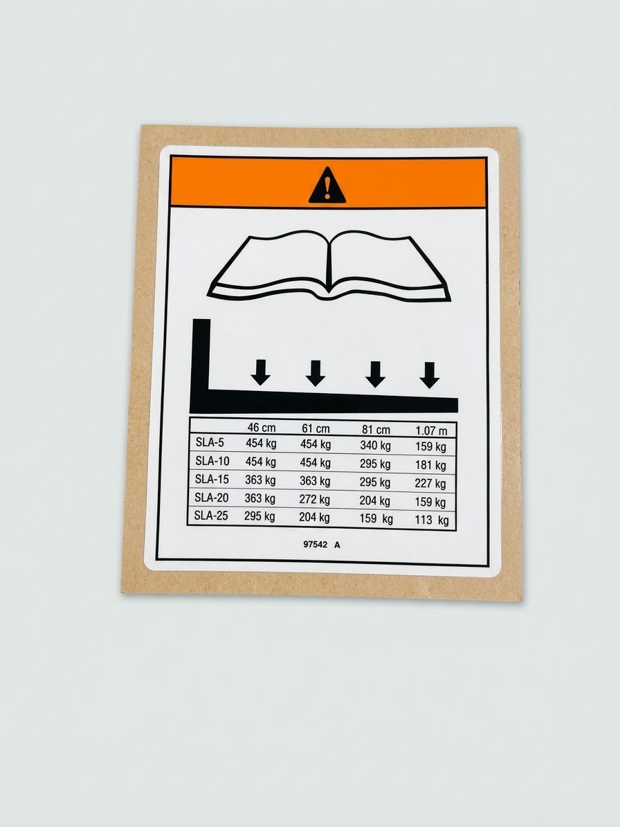 DECAL, WARNING, LOAD CHART SLA