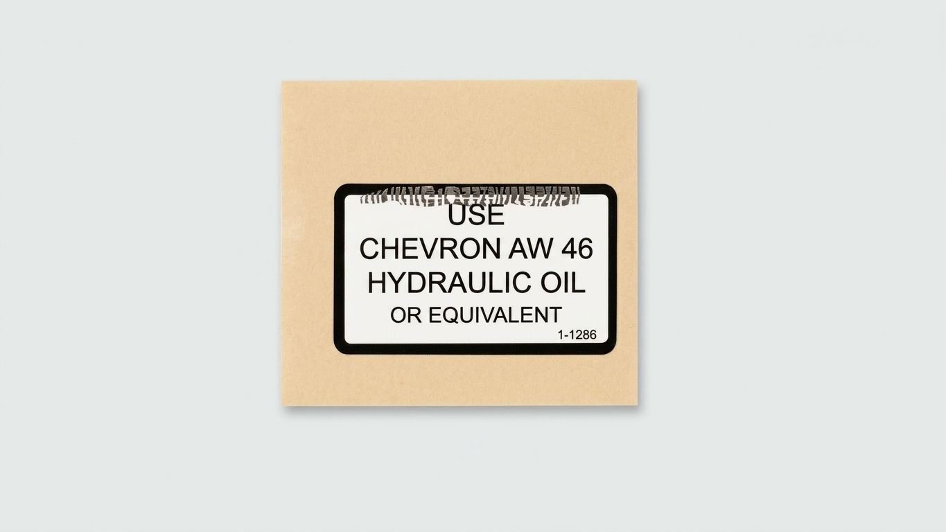 DECAL, CHEVRON HYDRAULIC OIL