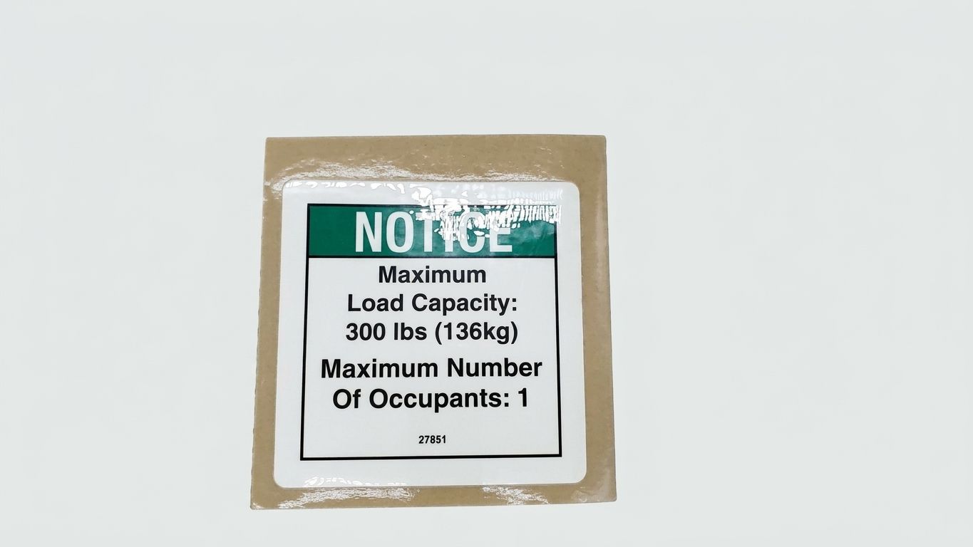 DECAL, MAX. CAPACITY 300 LBS
