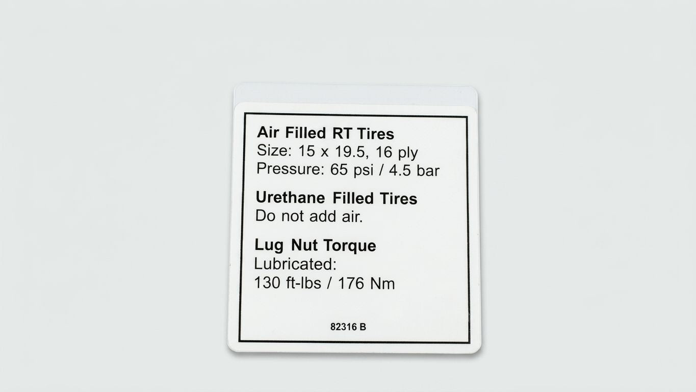 DECAL, NOTICE TIRE PRESSURE