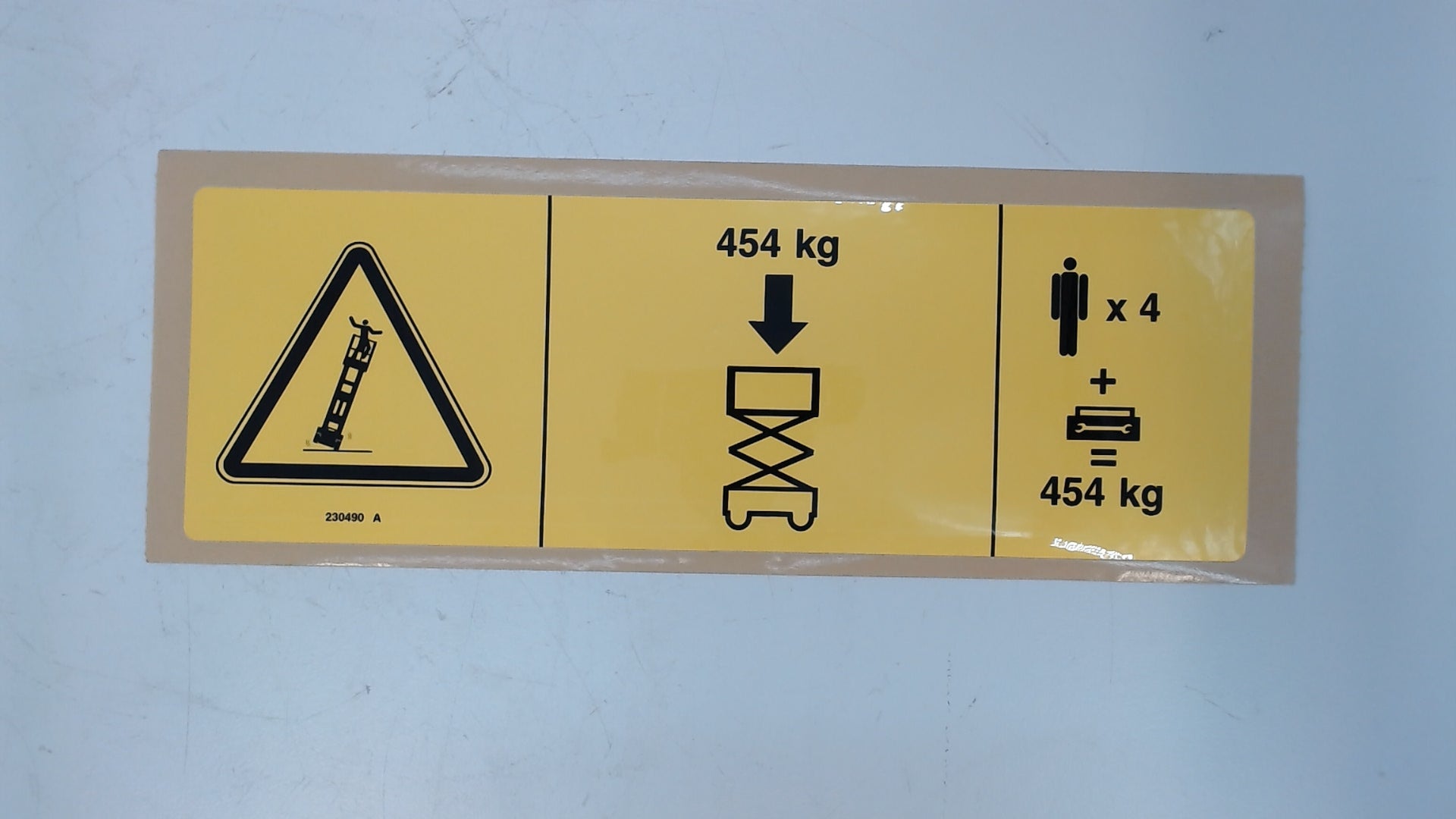 DECAL, NOTICE, MAX CAP, GS3369
