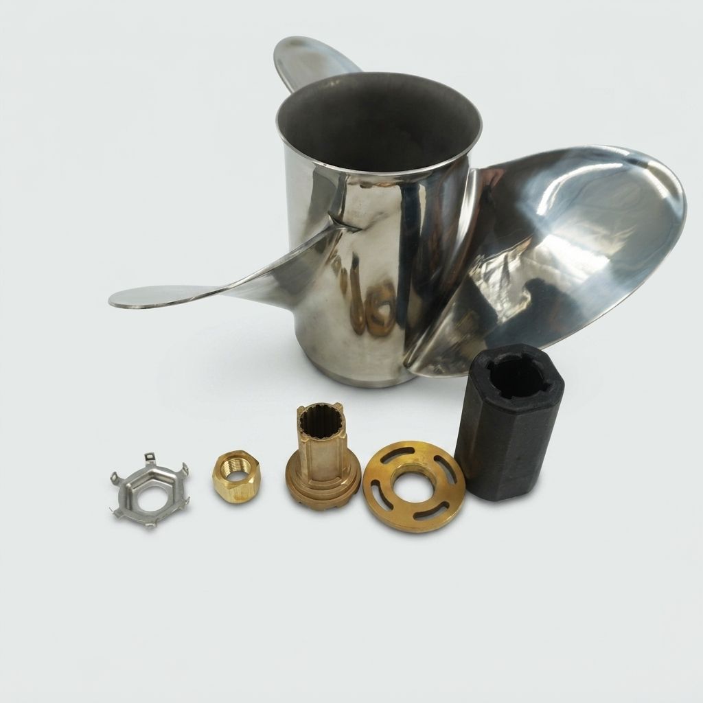 STAINLESS STEEL BOAT PROPELLER, RH, 14 5/8 IN X 25 PITCH