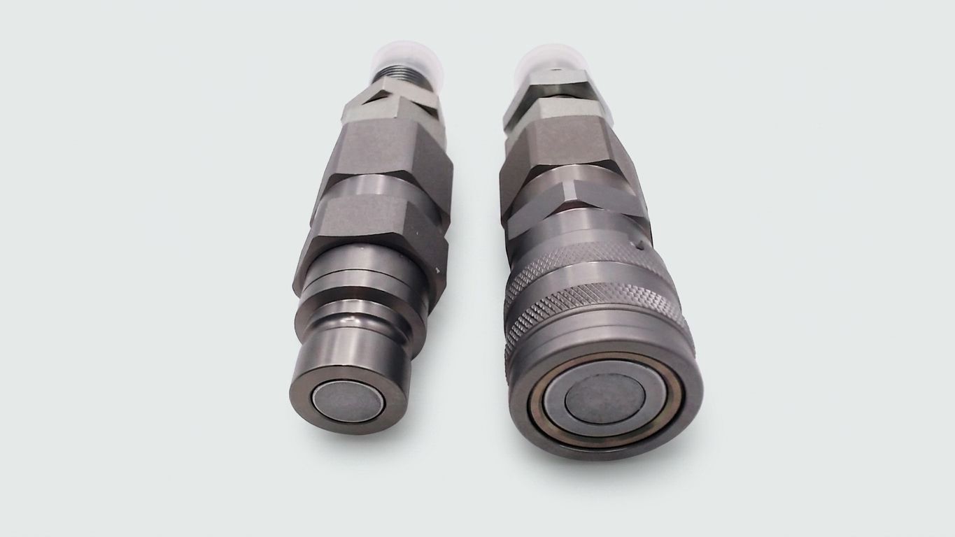 FLAT FACE HYDRAULIC QUICK CONNECT COUPLER, 10 JIC THREAD 1/2 IN