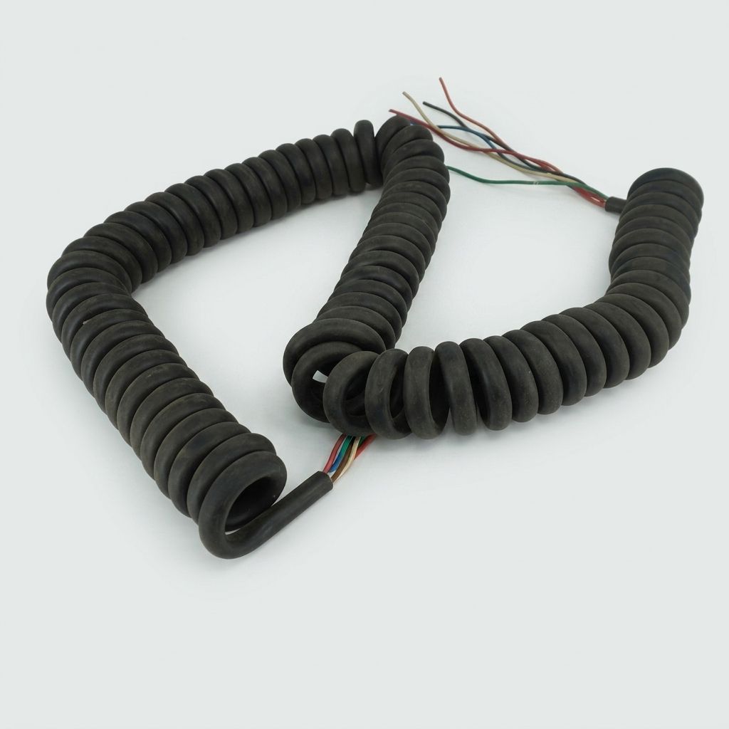 MULTI-CONDUCTOR COIL CORD, 16/6, SO JACKET, 53 IN