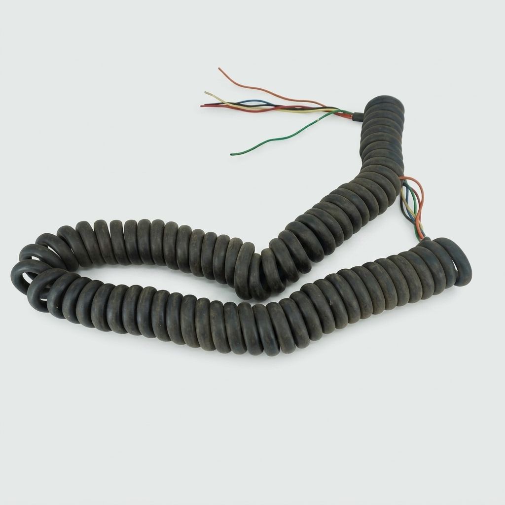 MULTI-CONDUCTOR COIL CORD, 16/6, SO JACKET, 53 IN