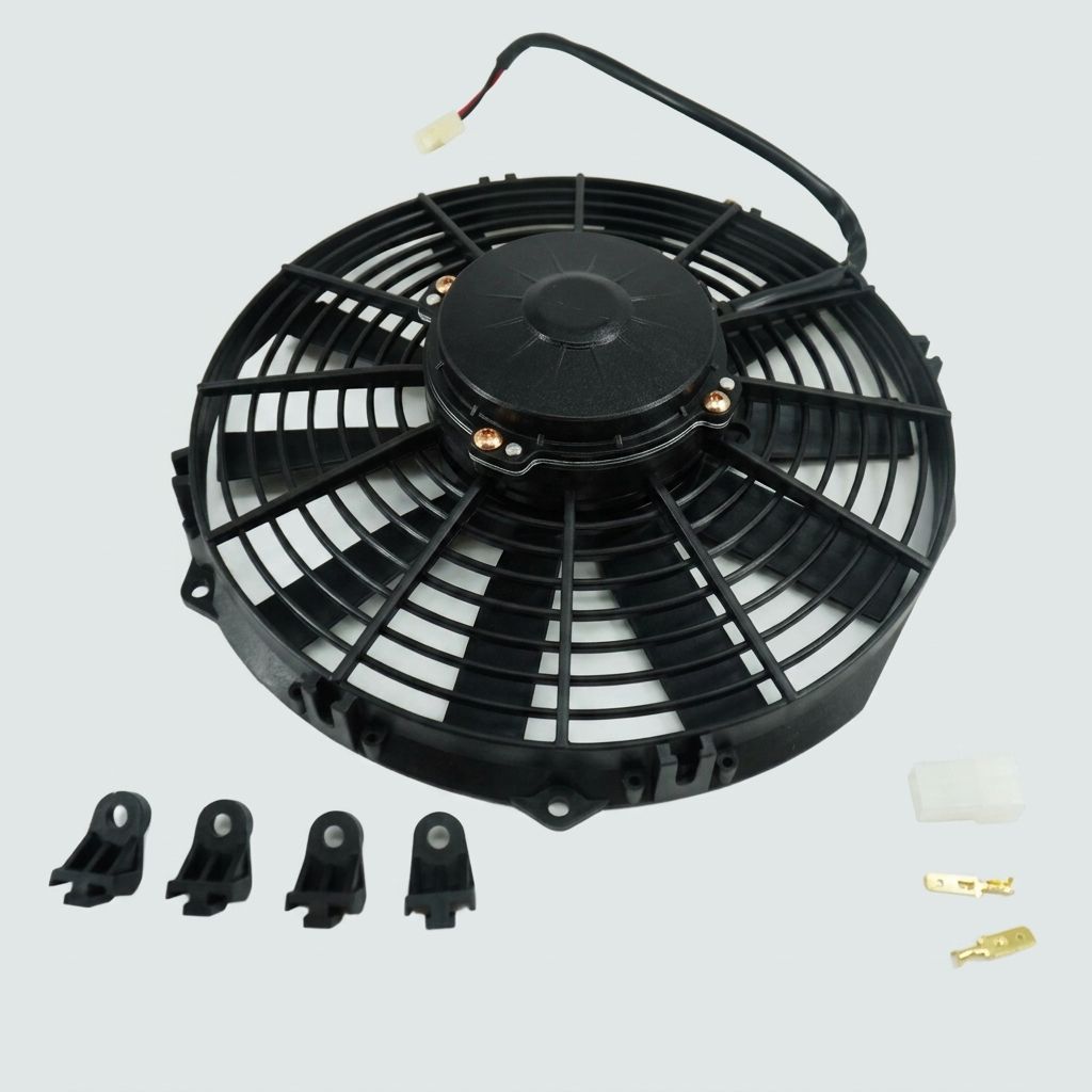 STRAIGHT BLADE PUSHER FAN, 11 IN, 12V