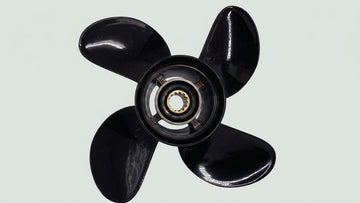 ALUMINUM BOAT PROPELLER, 4 BLADE, RH 10.1 IN X 14 PITCH