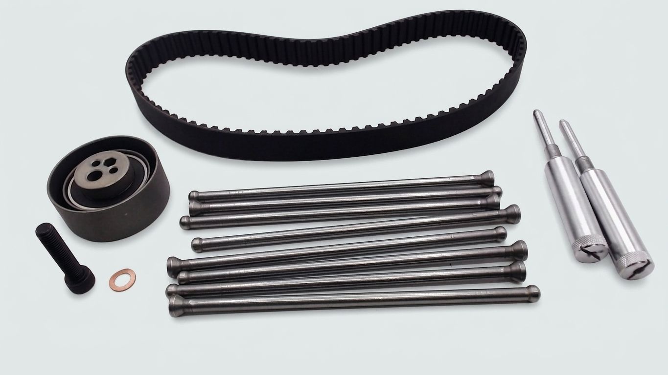 TIMING BELT KIT WITH PUSH RODS AND TIMING PIN SET
