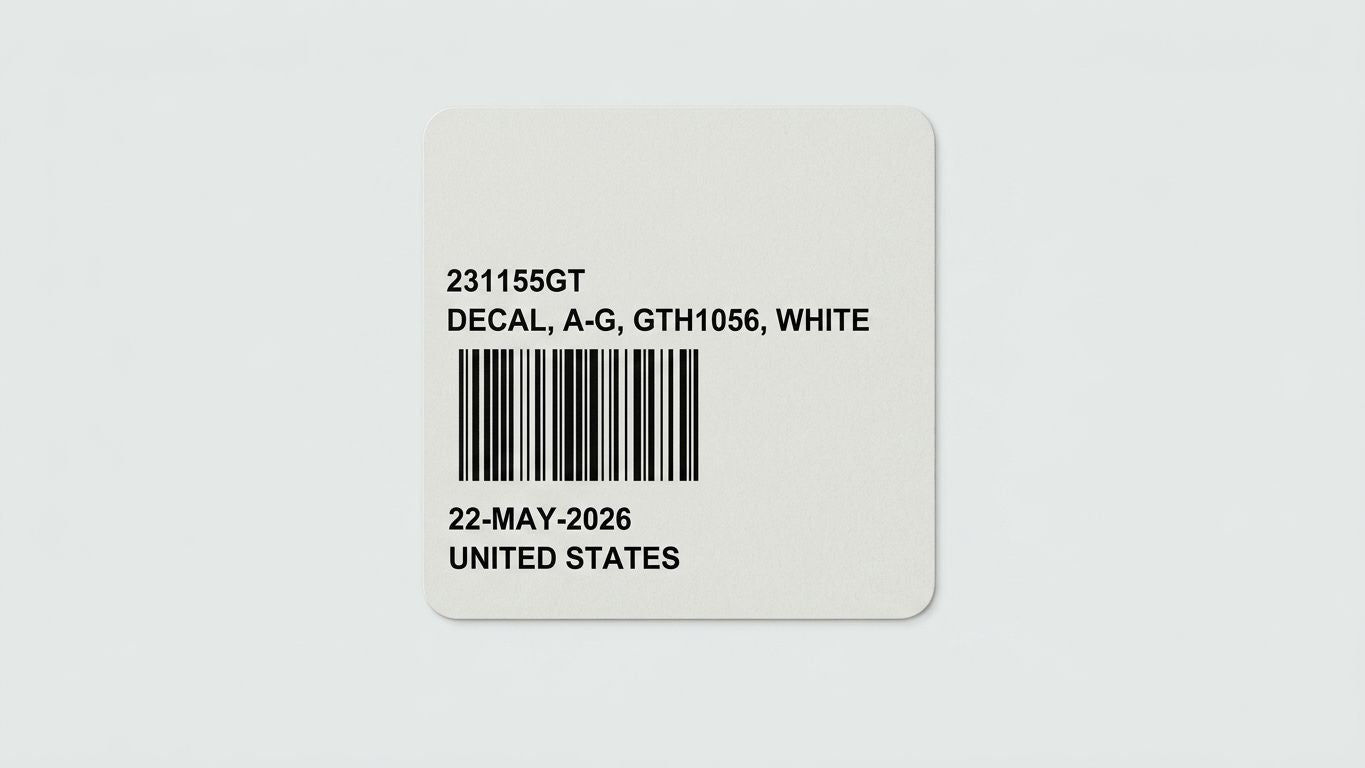 DECAL, A-G, GTH1056, WHITE