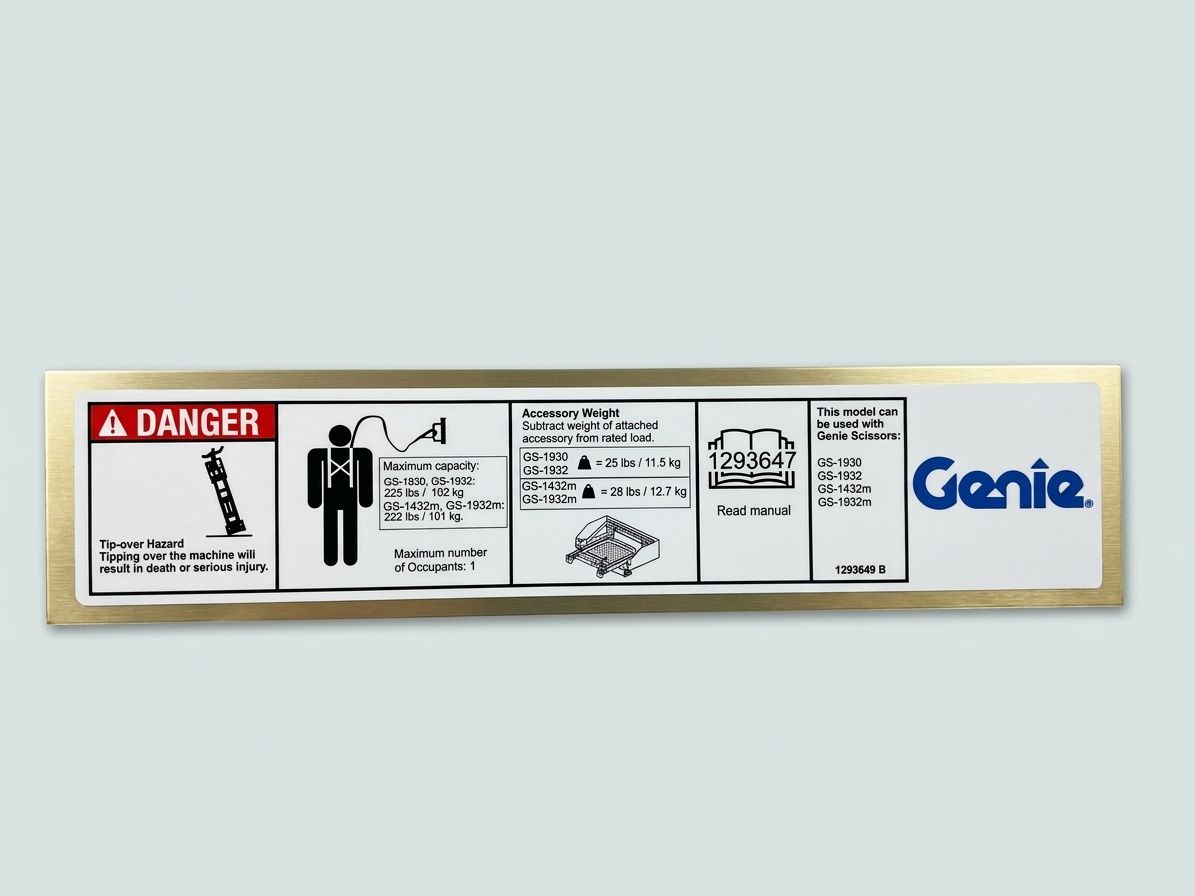 DECAL, MAX CAPACITY, SLAB ACCESS DECK WRD