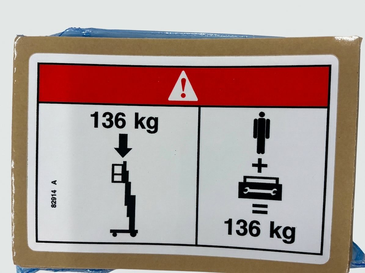 DECAL, DANGER, LOAD CAP 300