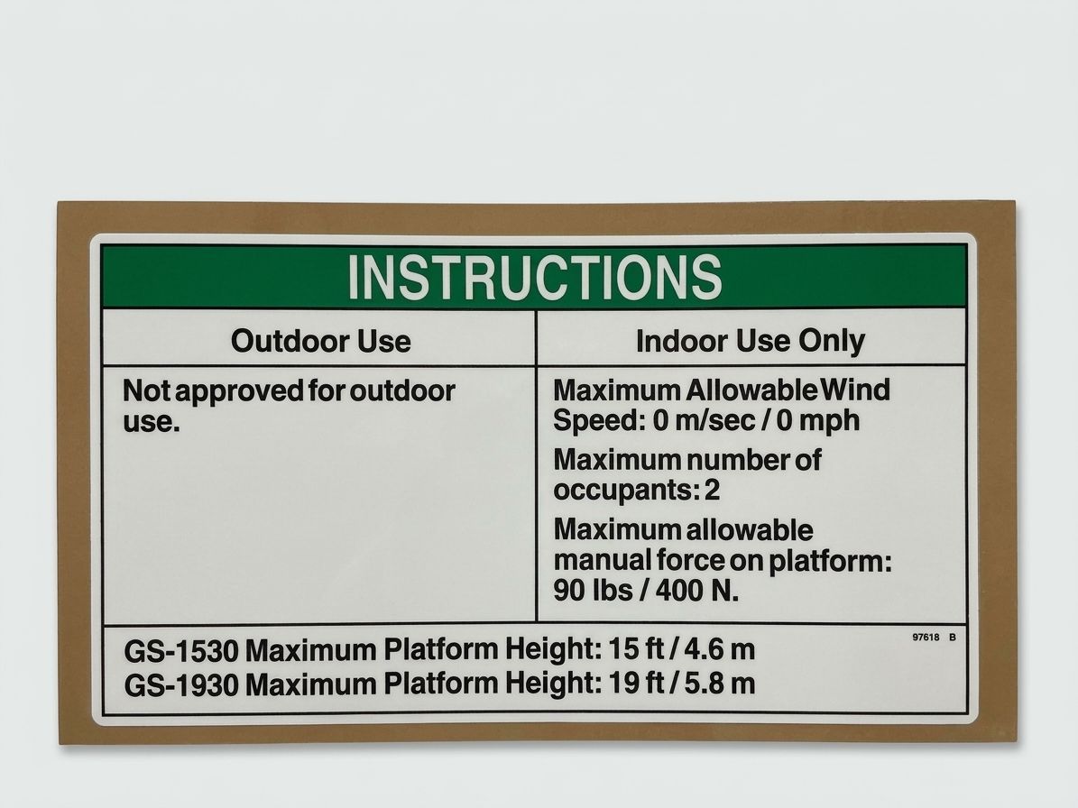 DECAL, INSTR-INDOOR USE, AUS