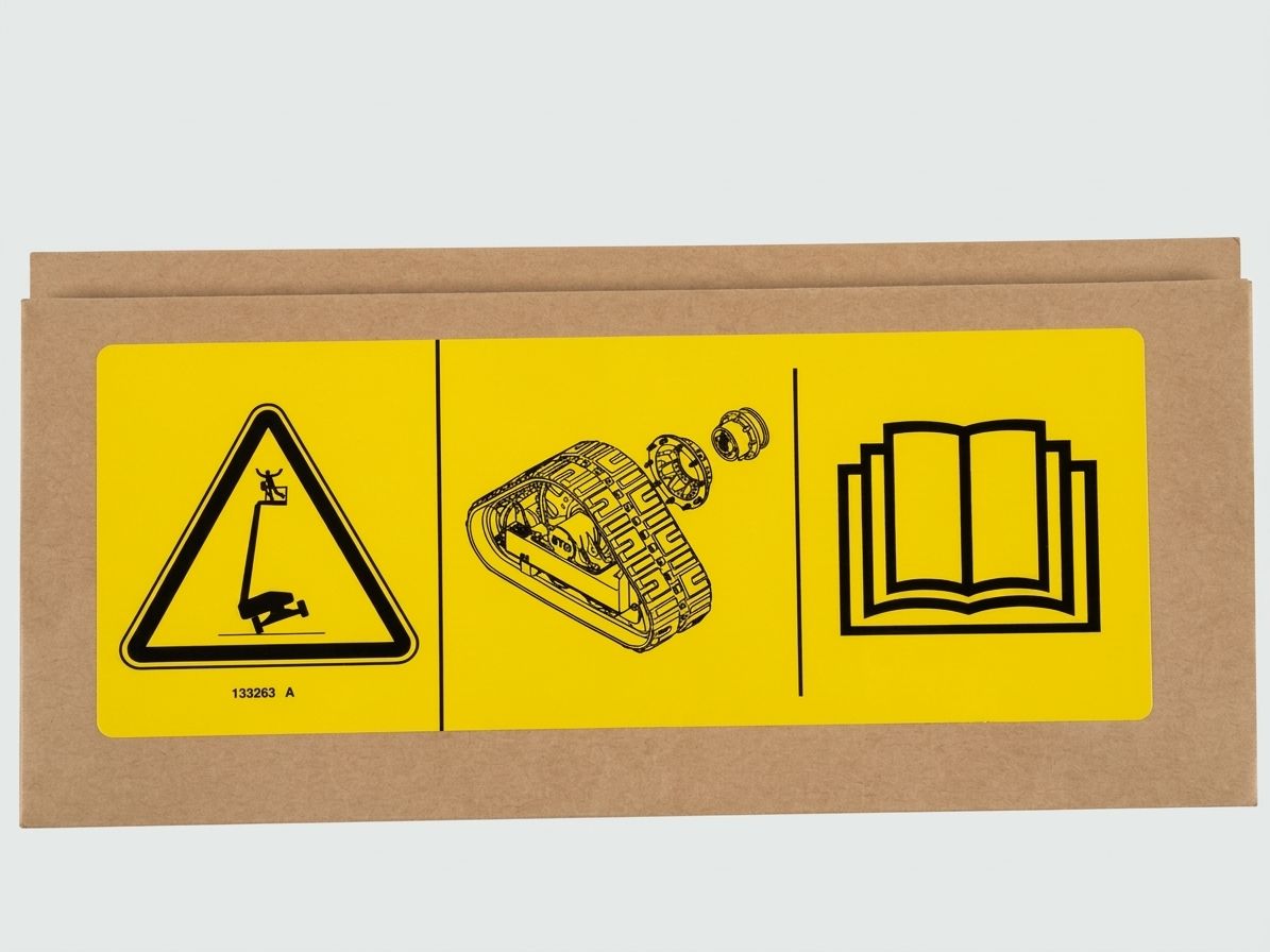 DECAL, LABEL, TIPOVER, TRAX, SYMB