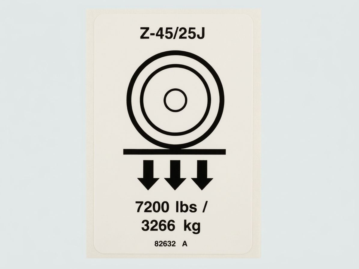 DECAL, LABEL, WHEEL LOAD Z4525J