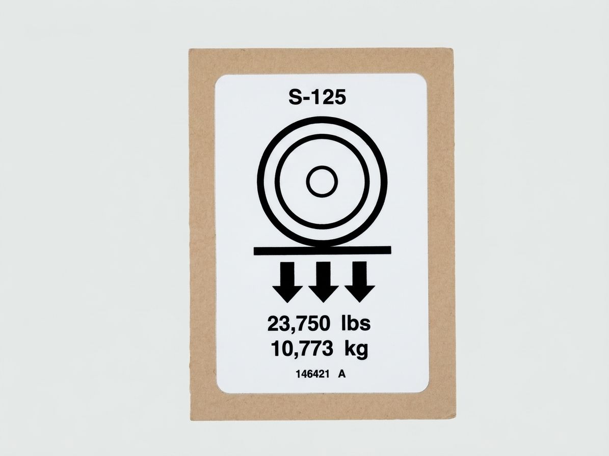 DECAL, LABEL, WHEEL LOAD, S-125