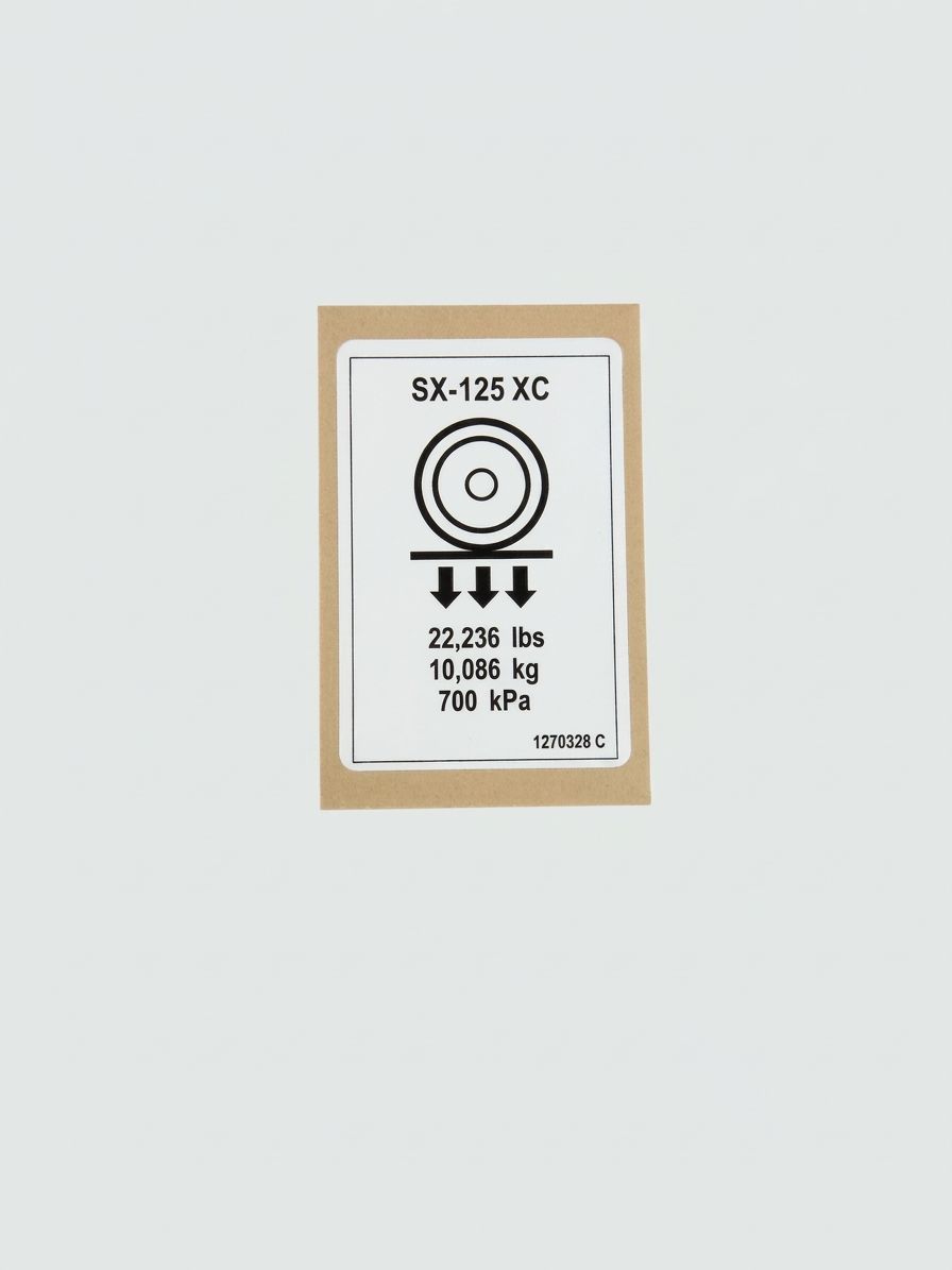 DECAL, LABEL, WHEEL LOAD, SX-125