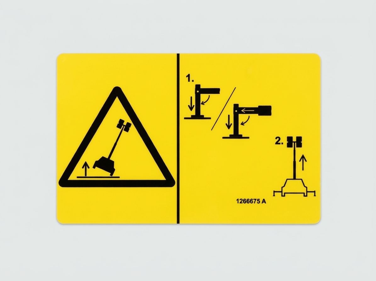 DECAL, TIP HAZARD SYMBOL