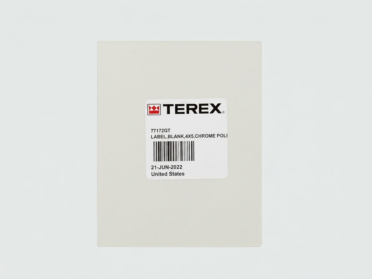 LABEL, BLANK, 4X5, CHROME POLY