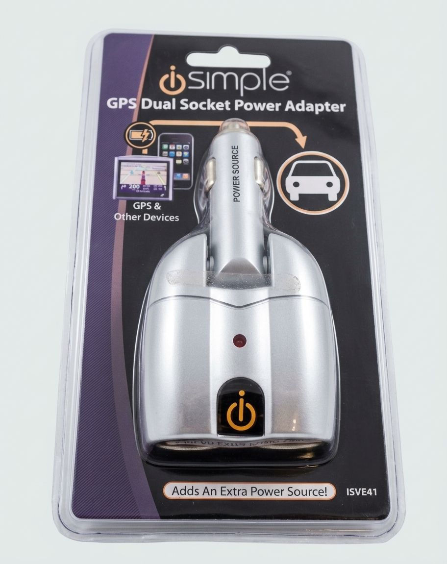 ISIMPLE GPS DUAL SOCKET POWER ADAPTER-MODEL ISVE41