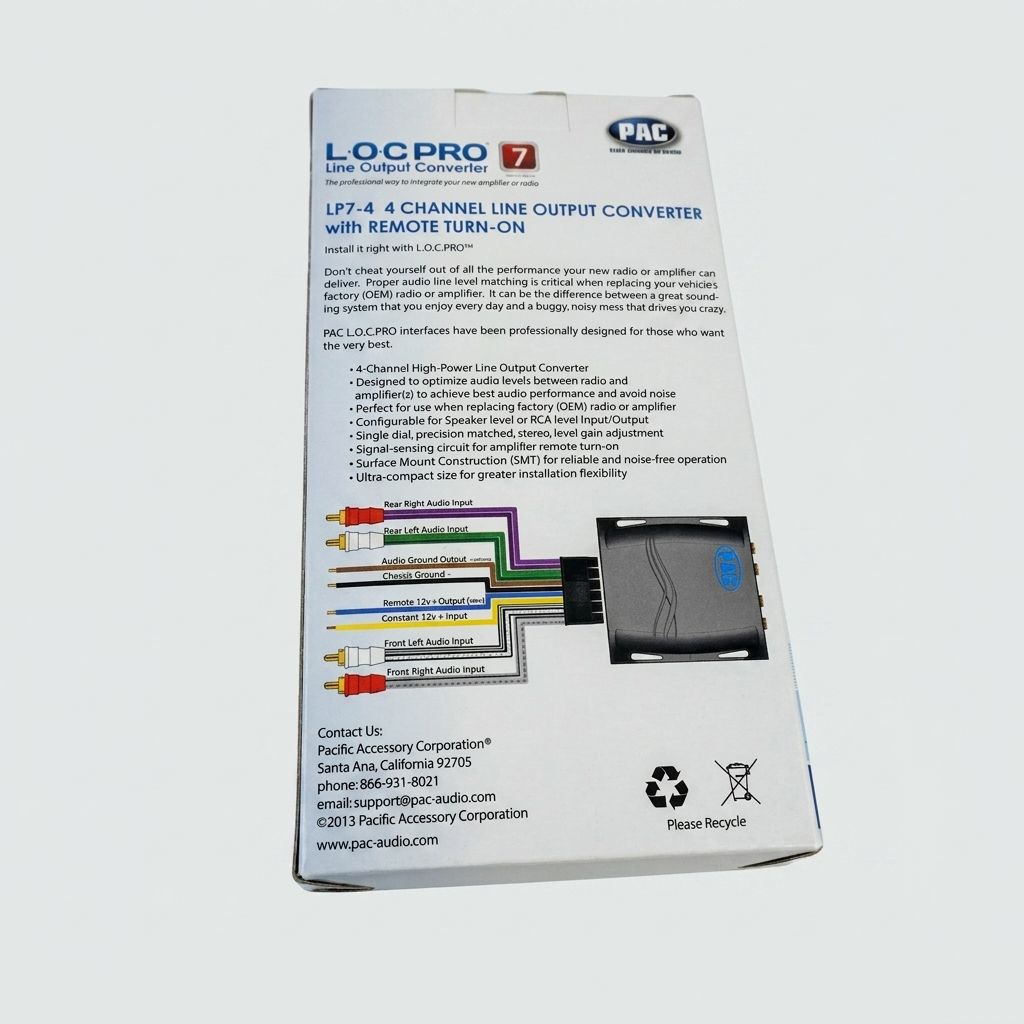 PRO SERIES 4-CHANNEL LINE OUTPUT CONVERTER PACLP7-4